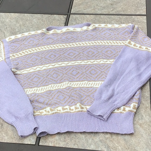 Vintage purple metallic sweater - Picture 1 of 5